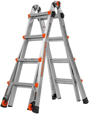 Little Giant 48414101 Velocity Teleskop-Klappleiter 4 x 4 Stufen