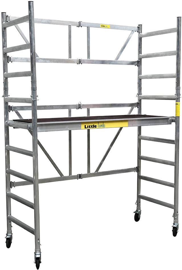 Little Jumbo 11401838 SuperPRO M-Max Klappgerüst + Überbau mit Luke (LxBxH 1,89x0,75x2,54 mtr)