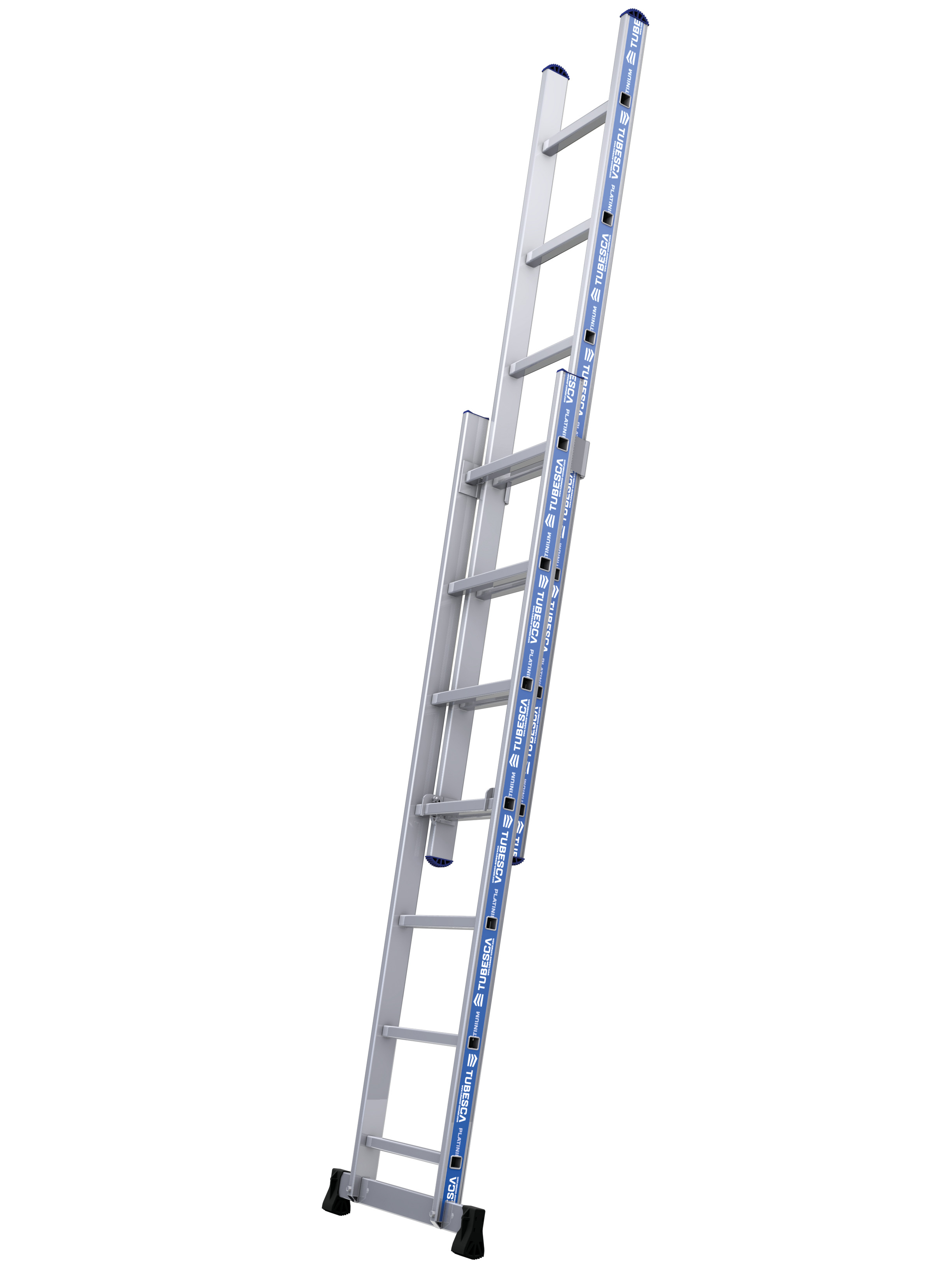 Little Jumbo 1202422806 Verlängerungsleiter 2x6 - mit Stabilisierungsstange