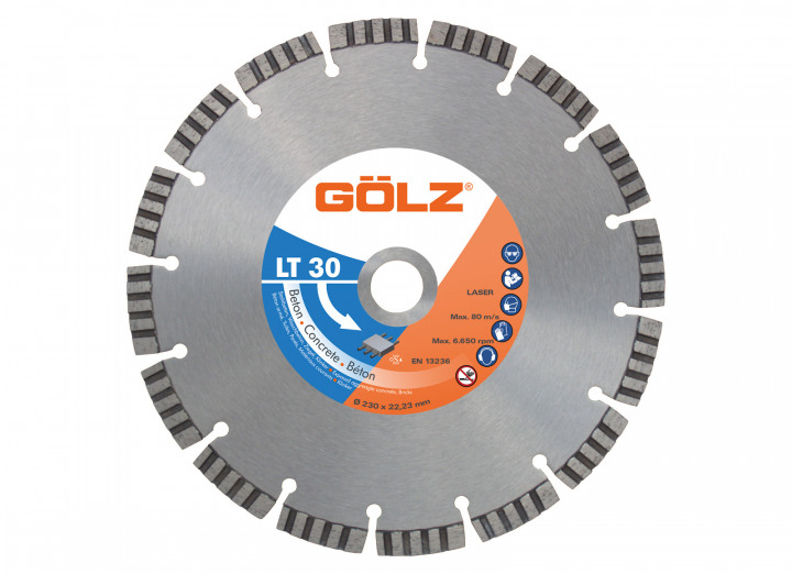 Gölz 04978350150 LT30 Diamanttrennscheibe Turbo Universal 150 x 22,2 mm