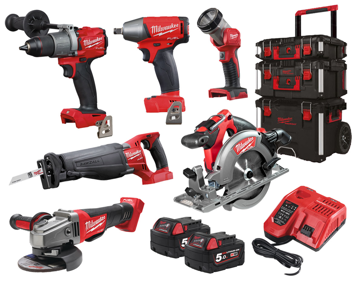 Milwaukee M18 FPP6H2-502B Packout Powerpack 18 Volt 5.0 Ah Li-ion