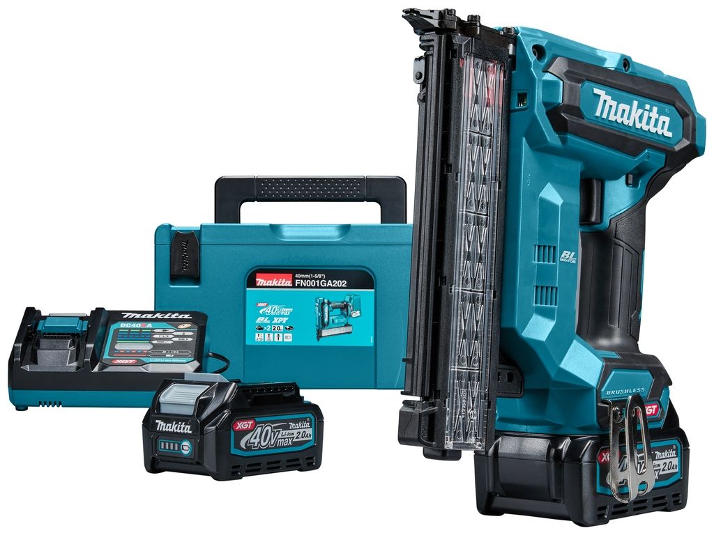 Makita FN001GA202 Akku Nagler 15-40 mm 40 Volt max 2.0 Ah Li-ion