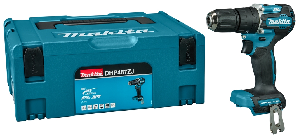 Makita DHP487ZJ Schlagbohrmaschine Brushless 18 Volt exkl. Akkus und Ladegerät in Mbox