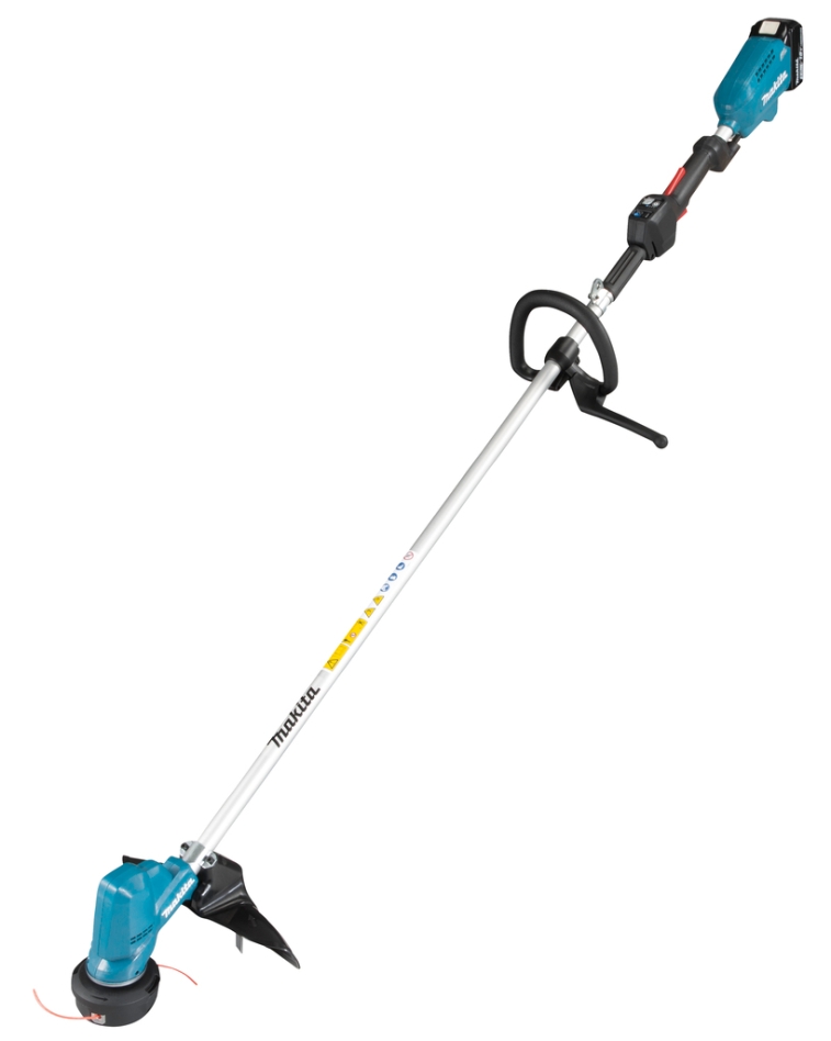 Makita DUR190LZX9 Akku-Trimmer 18V D-Griff mit Quick-Fill-Drahtkopf ohne Akkus und Ladegerät