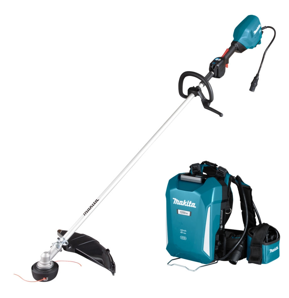 Makita UR201CX1 Accu-Trimmer D-Griff 36V Inkl. Rucksack-Akku PDC1200
