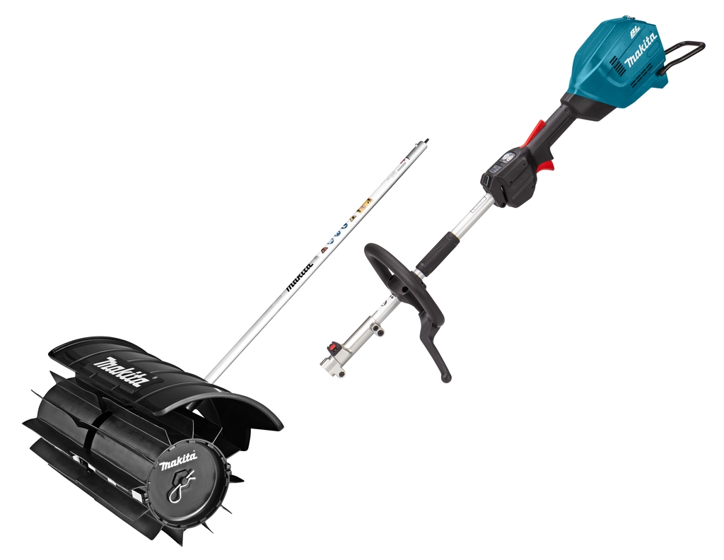 Makita UX01GZ10 Akku-Kombi-System D-Griff 40V Max ohne Akkus und Ladegerät + Gummibesen-Rollenaufsatz