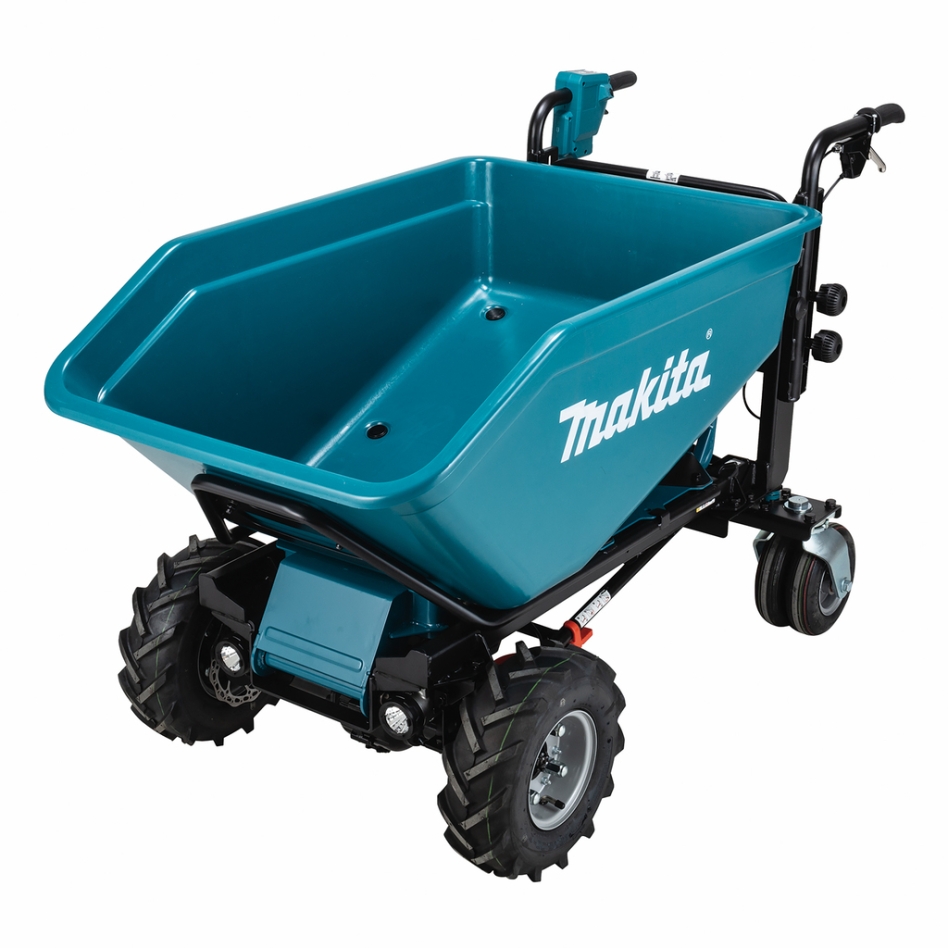 Makita DCU603Z 2 x 18V Akku-Schubkarre mit Schaufel exkl. Akkus und Ladegerät