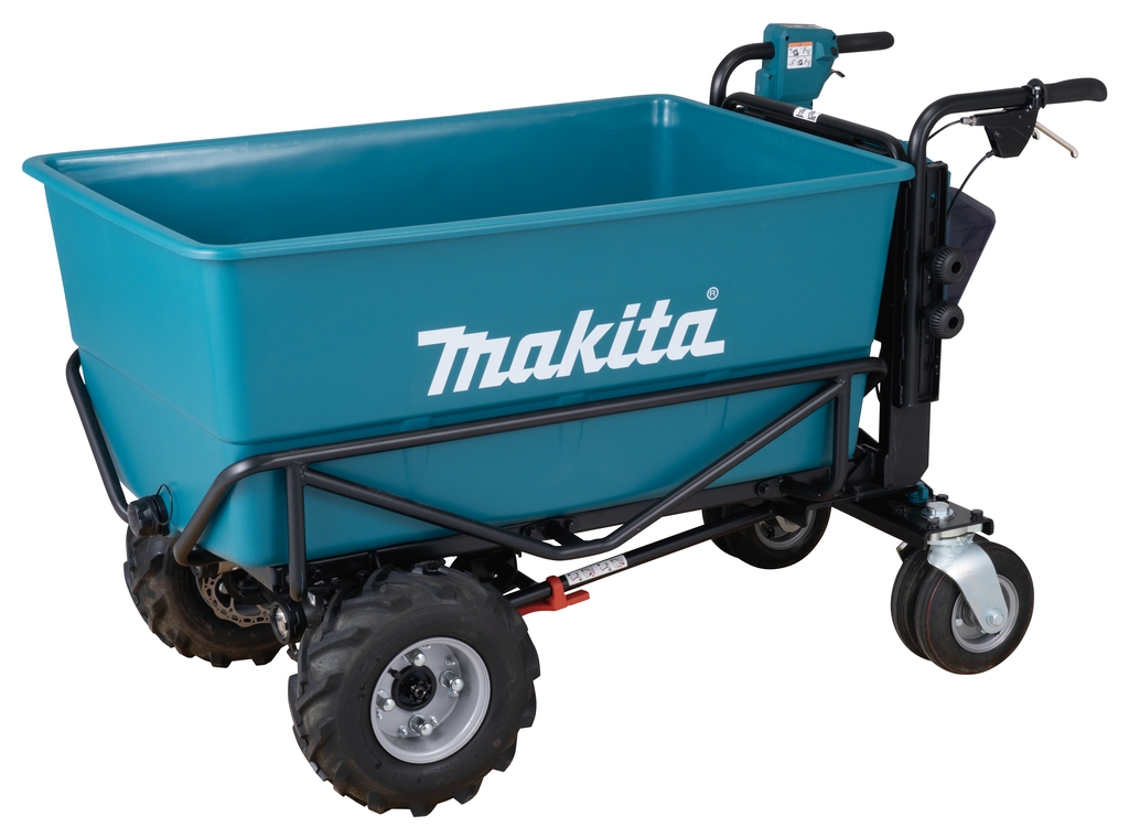 Makita DCU605Z 2 x 18V Akku-Schubkarre mit Schaufel exkl. Akkus und Ladegerät