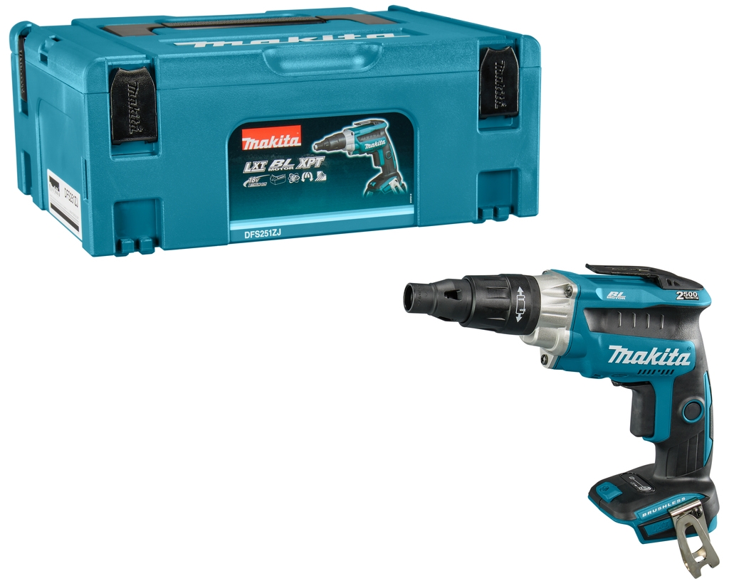 Makita DFS251ZJ Akku-Schnellbauschrauber 18 Volt Ohne Akku und Ladegerät