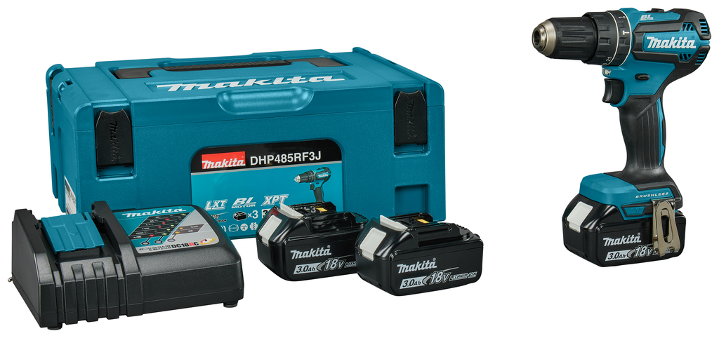 Makita DHP485RF3J Schlagbohrmaschine/Schrauber 18V 3 x 3.0Ah Li-ion in MBox