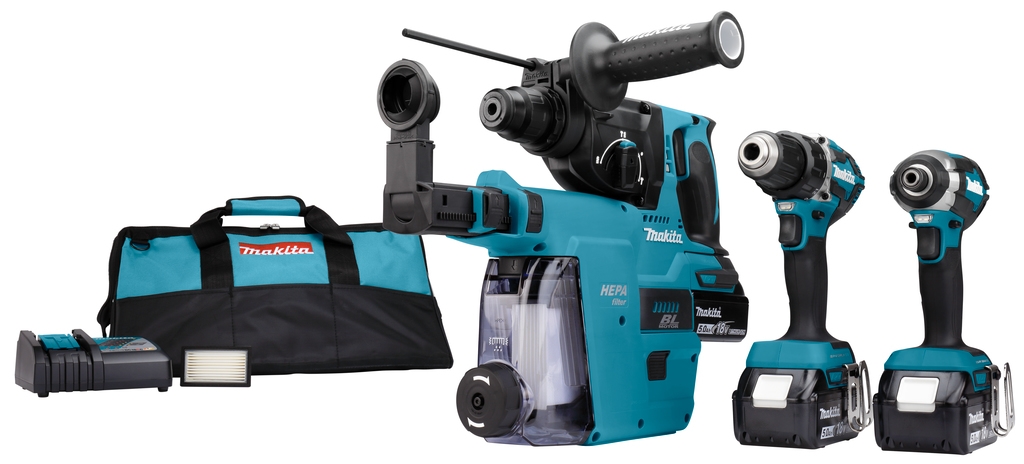 Makita DLX3106TW1 Kombi-Set 18V 5.0Ah Li-ion 3x Akkus