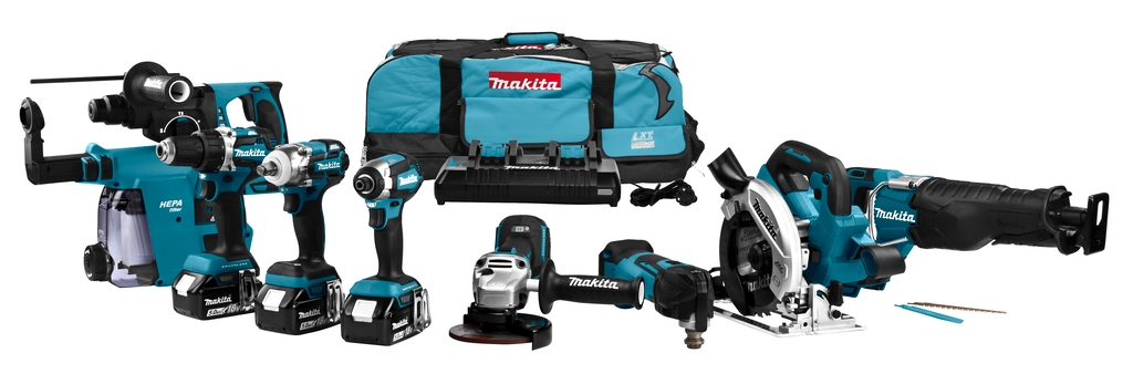 Makita DLX8026TW1 Kombiset DDF484|DHR242|DTD153|DTW285|DGA504|DJR187|DHS660|DTM51 18 V, 5,0 Ah 