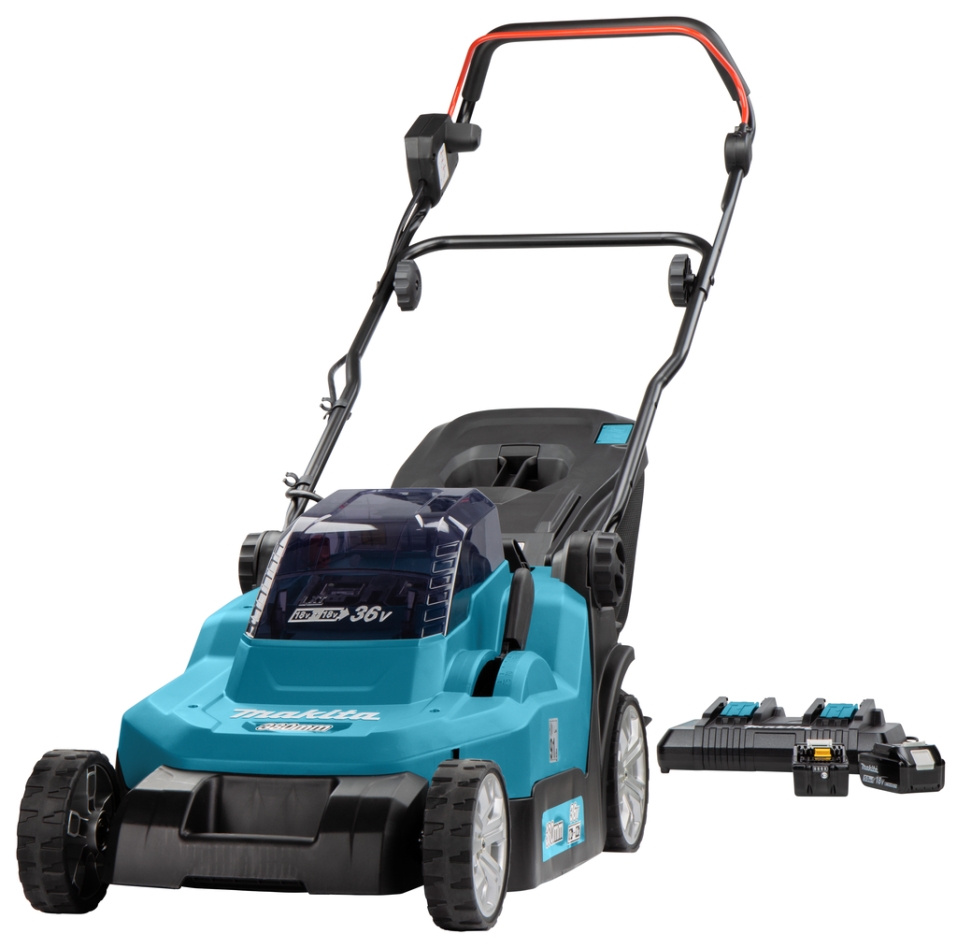 Makita DLM382PT2 LXT 2x18 V Akku-Rasenmäher 38 cm 2x 5.0 Ah