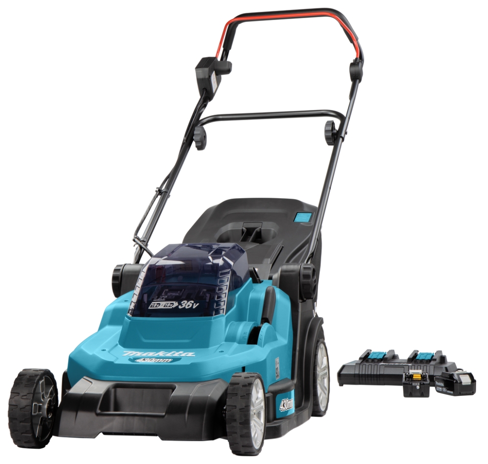 Makita DLM432PT2 LXT 2x18 V Akku-Rasenmäher 43 cm 2x 5.0 Ah