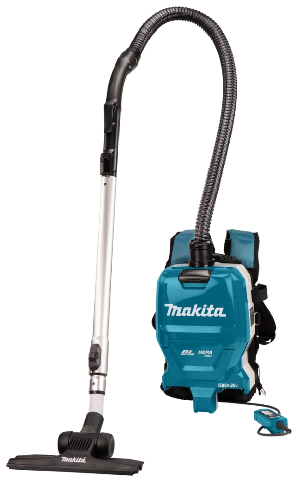 Makita DVC261ZX22 Rucksackstaubsauger 2x18V exkl. Batterien""und Ladegerät mit 4-teiligem Staubsauger-Set für den Reinigungsmarkt