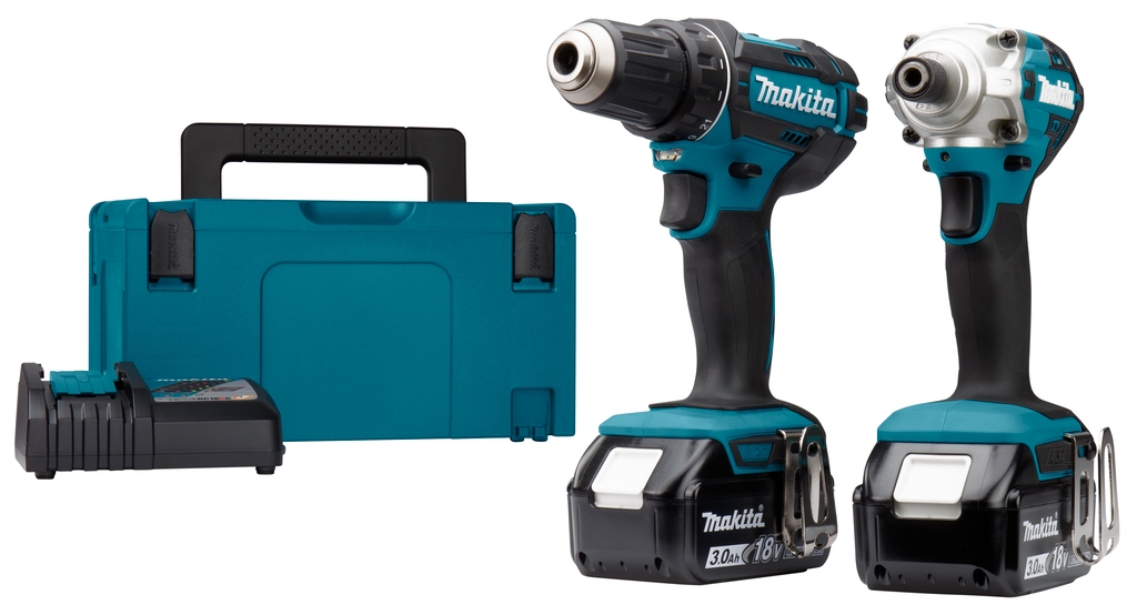 Makita DLX2339J Set DDF482 Bohrschrauber + DTD156 Schlagschrauber 18 Volt 3.0 Ah Li-ion