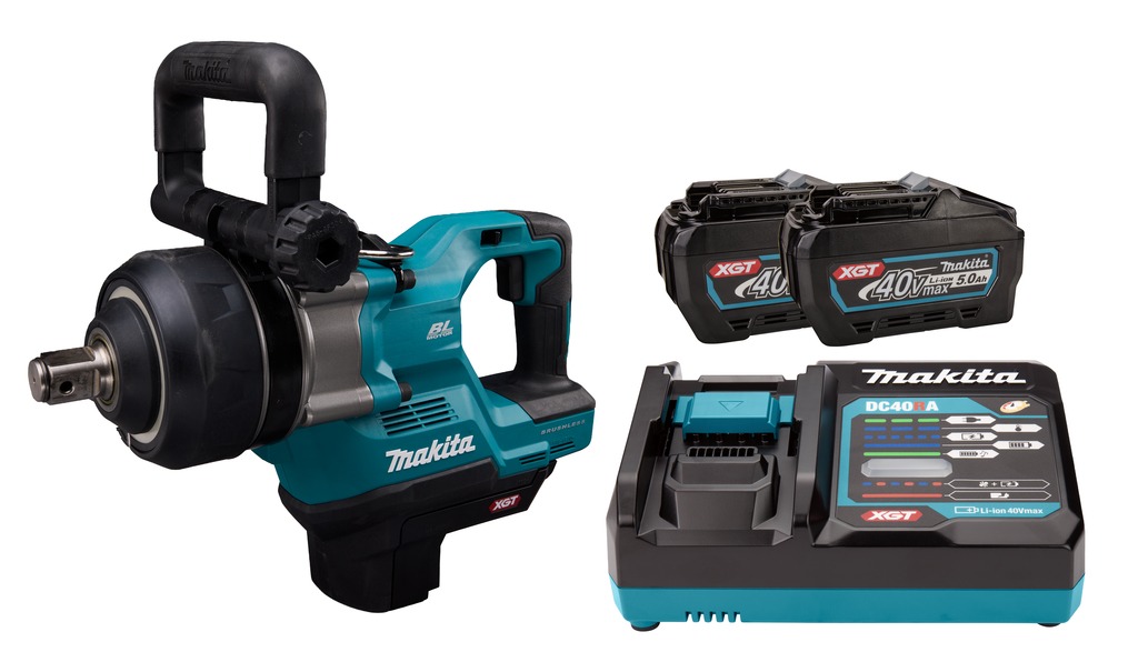 Makita TW009GT201 XGT 40V Max Accu Schlagschrauber 1" 4000Nm inkl. 2x5.0 Ah und Schnellladeger&auml;t im Koffer