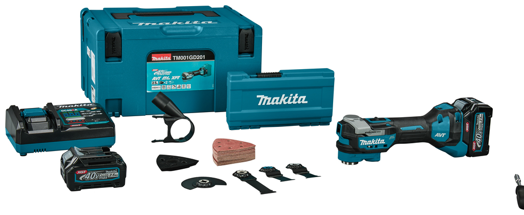 Makita TM001GD201 XGT 40 V Max Multitool 2x 2.5Ah in Mbox