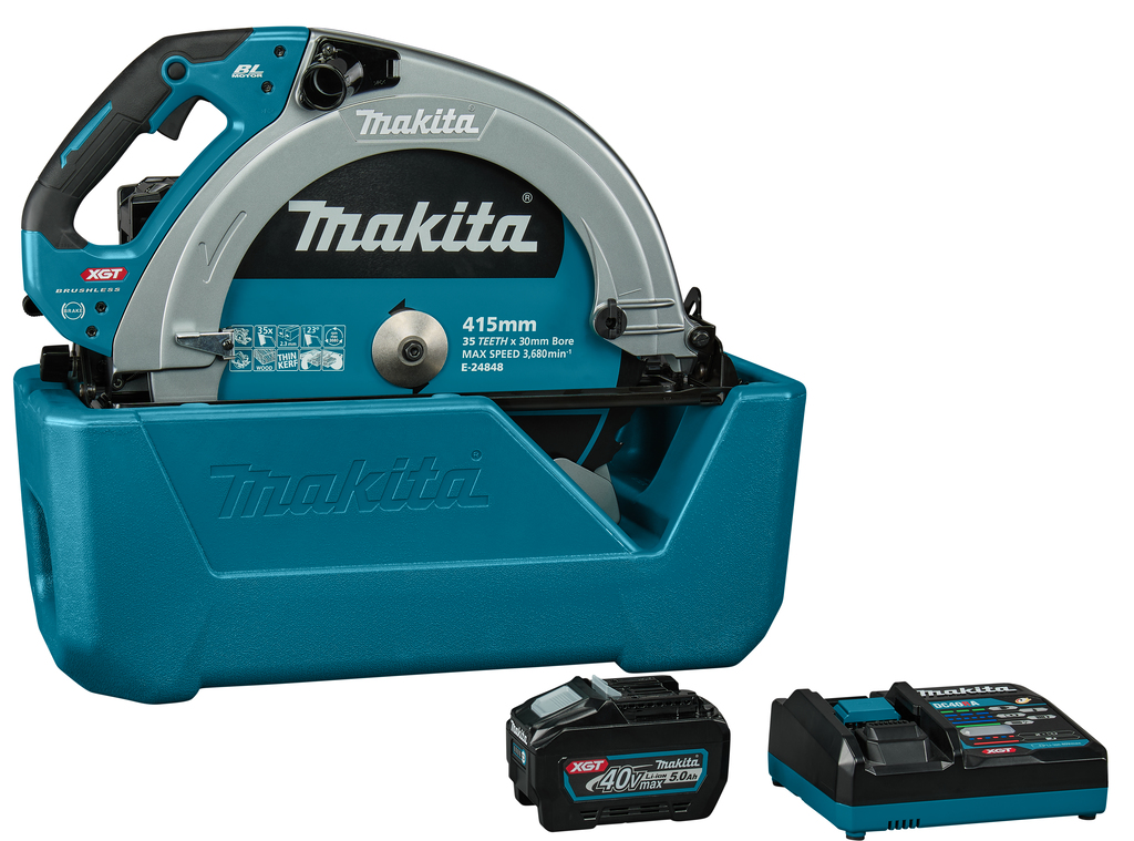 Makita HS013GT101 XGT 40V Max Akku-Kreissäge 415 mm 1x 5.0Ah Akku und Schnellladegerät im Karton