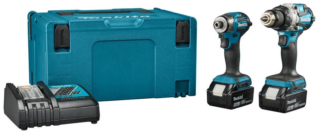 Makita DLX2528TJ Combiset - DHP489 Akku-Bohrhammer + DTD173 Akku-Schlagschrauber 18V 5.0Ah Li-Ion in Mbox