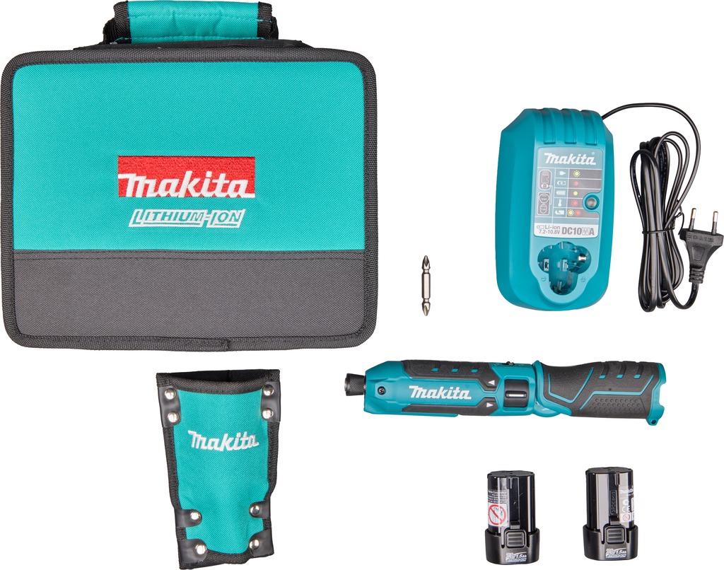 Makita TD023DSX1 Schlagschrauber 7,2 V, inkl. 2 × 1,5 Ah und Ladegerät im Koffer