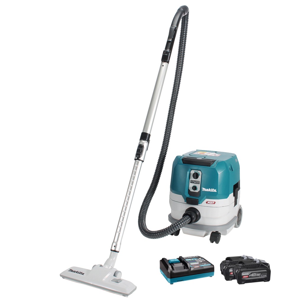Makita VC005GLU21 XGT 40V Max Accu Staubsauger inkl. 2x 40V 4.0Ah Akkus und Schnellladeger&auml;t im Karton