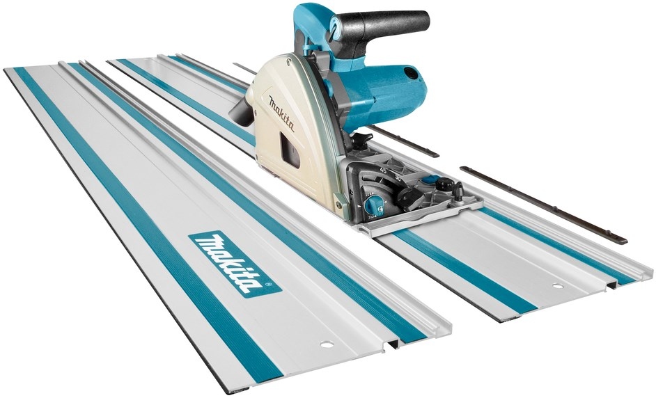 Makita SP6000J1N2 Kreissäge 165 mm + 2 x Schiene + Verbindungsleisten + 5 Jahre Händler-Garantie
