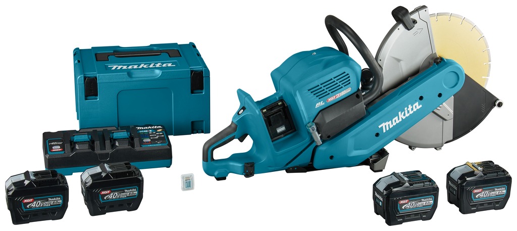 Makita CE002GL402X Cutter 355 mm 2 x 40V Max 4 x 8.0Ah Li-Ion mit AWS-Sender