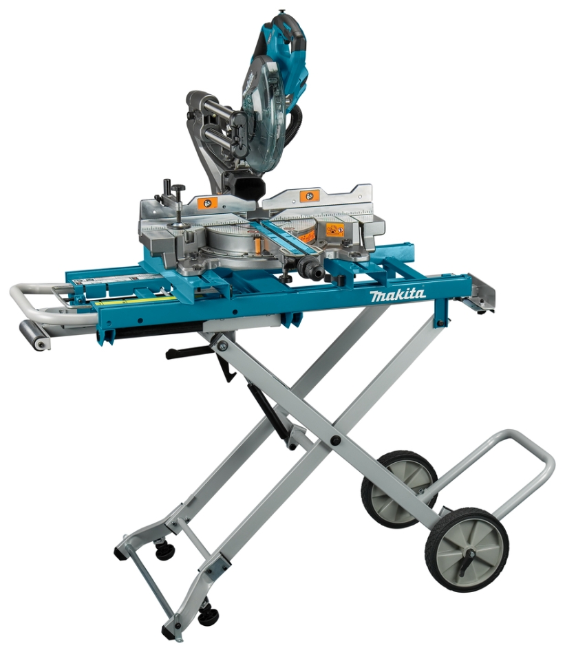 Makita LS002GZNL1 Schnurlose Radialtrennsäge 216 mm XGT 40V max exkl. Akku und Ladegerät + Untergestell DEAWST05