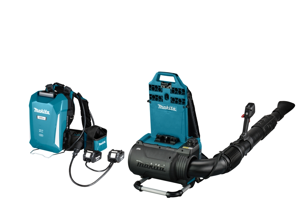 Makita UB002CZ01NX Rucksack-Akku-Laubbläser 36V Steckertyp + PDC1200 Rucksack