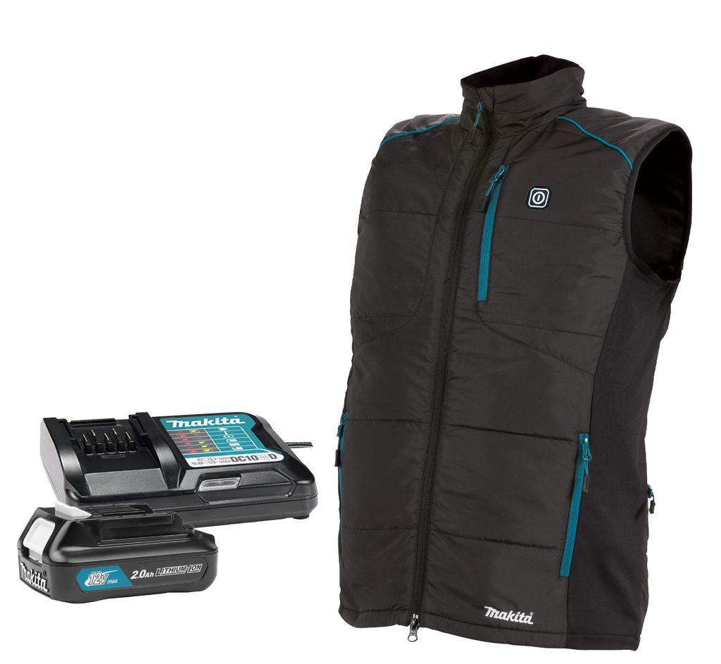 Makita CV102DA1LNL1 Heizweste L 12V 2.0 Ah Batterie (1 st), Ladegerät und Jackenadapter, im Karton