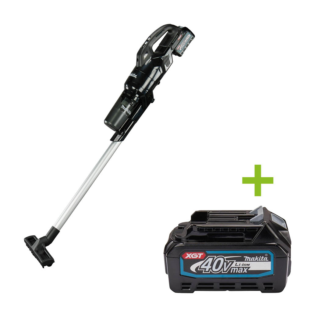Makita CL003GD1NL1 XGT 40V Max Stick Staubsauger schwarz, 2,5 Ah Akku und Schnellladeger&auml;t, im Karton