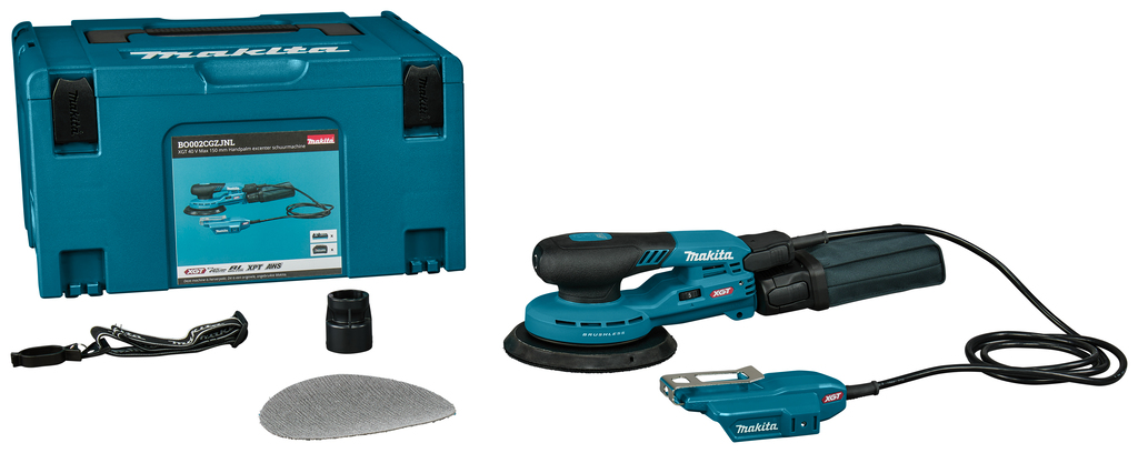 Makita BO002CGZJNL XGT 40 V Max 150 mm Palm Exzenterschleifer ohne Akku und Ladegerät in Mbox