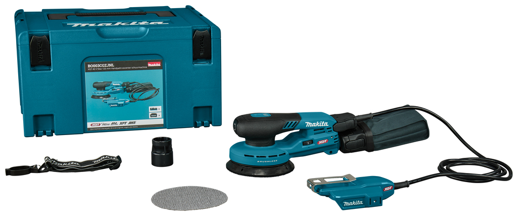Makita BO003CGZJNL XGT 40 V Max 125 mm Palm Exzenterschleifer ohne Akku und Ladegerät in Mbox