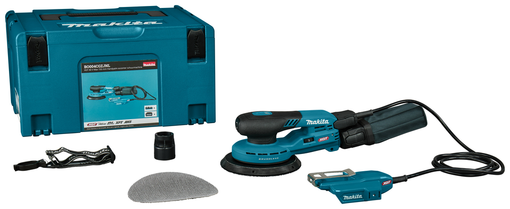 Makita BO004CGZJNL XGT 40 V Max 150 mm Palm Exzenterschleifer ohne Akku und Ladegerät in Mbox