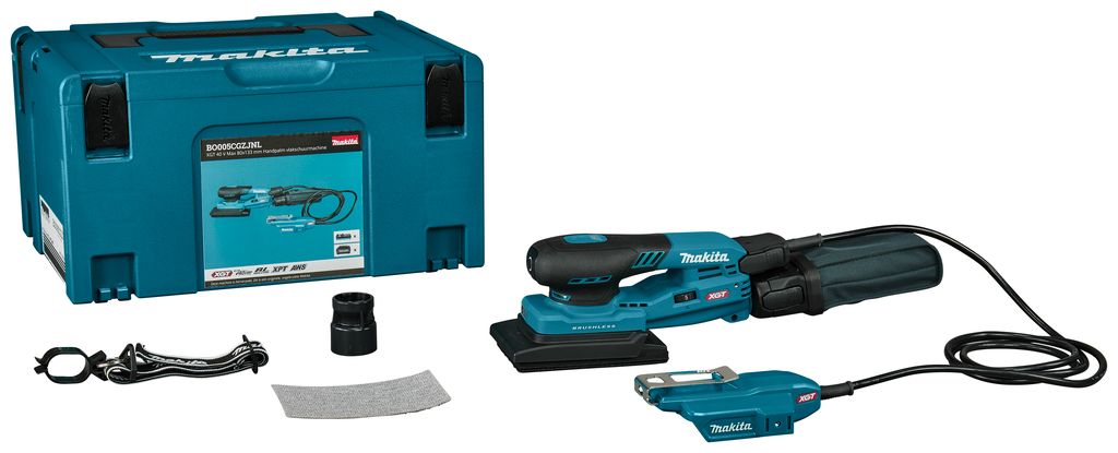 Makita BO005CGZJNL XGT 40 V Max 80x133 mm Handschleifmaschine exkl. Akku und Ladegerät in Mbox