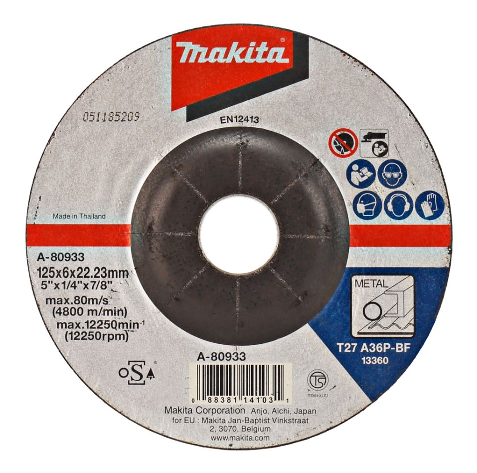 Makita Zubehör A-80933 Trennscheibe 125x6,0mm Stahl