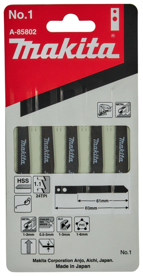 Makita Zubehör A-85802 Stichsägeblatt NR.1
