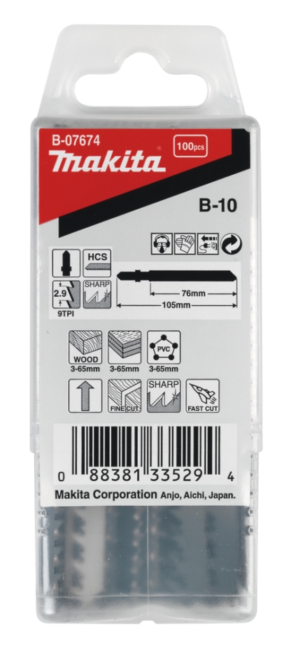 Makita Zubehör B-07674 Stichsäge Holz 76mm B10 100 Stück