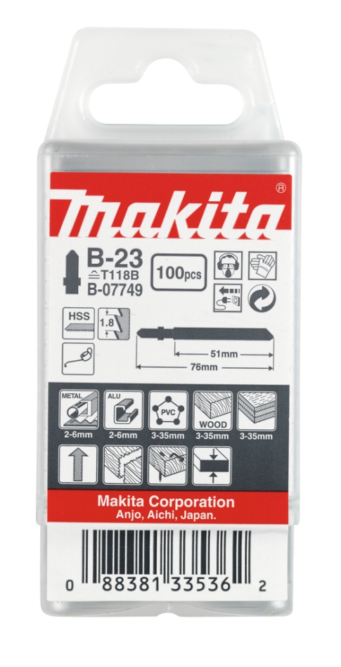 Makita Zubehör B-07749 Stichsägeblatt B23 100 Stück