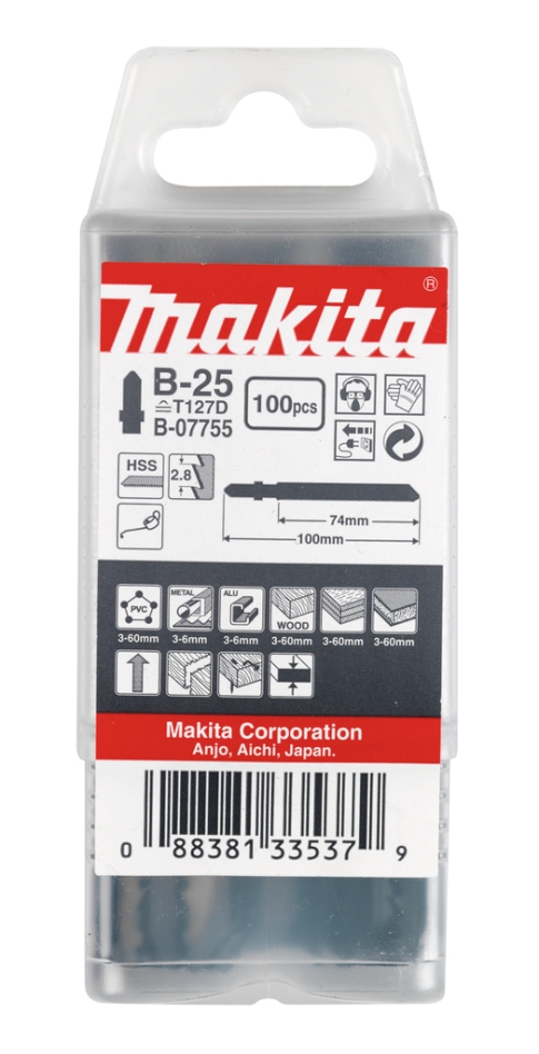 Makita Zubehör B-07755 Stichsägeblatt B25 100 Stück