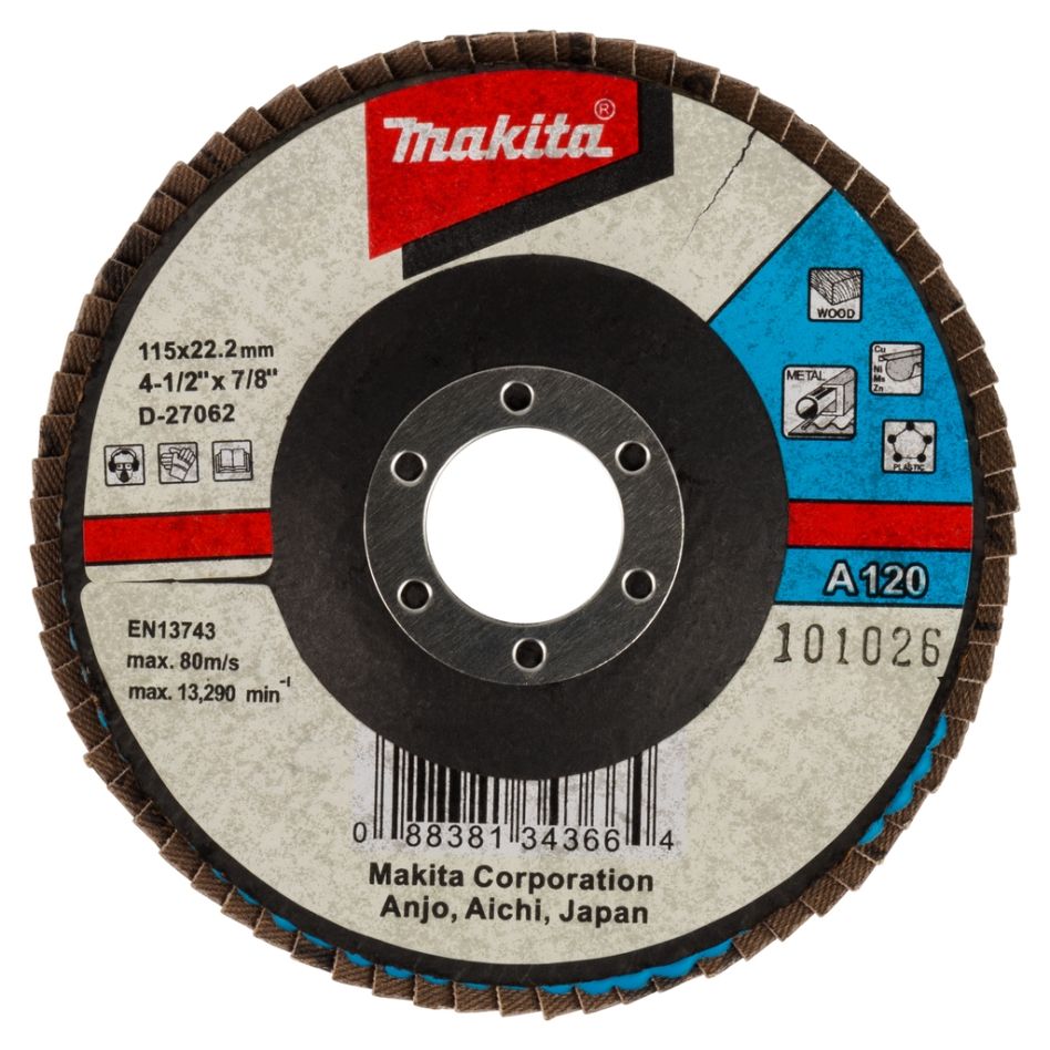 Makita Zubehör D-27062 Fächerschleifscheibe 115mm A120