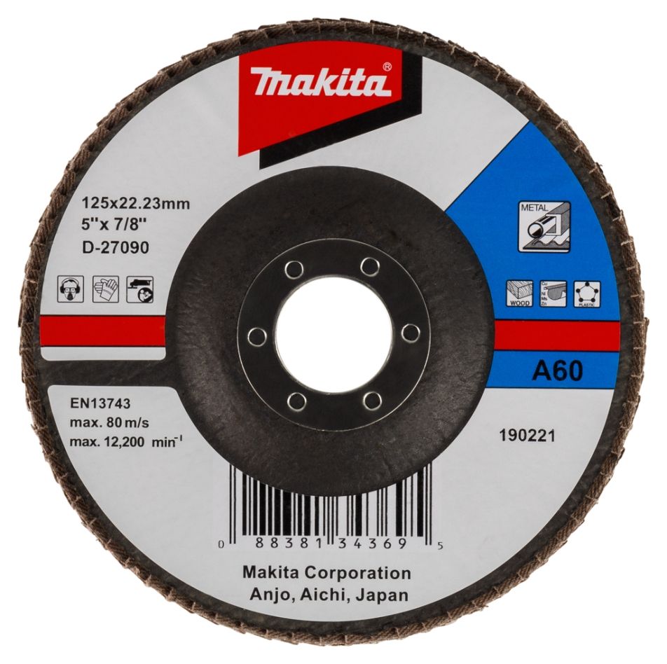 Makita Zubehör D-27090 Fächerscheibe 125x22 K60