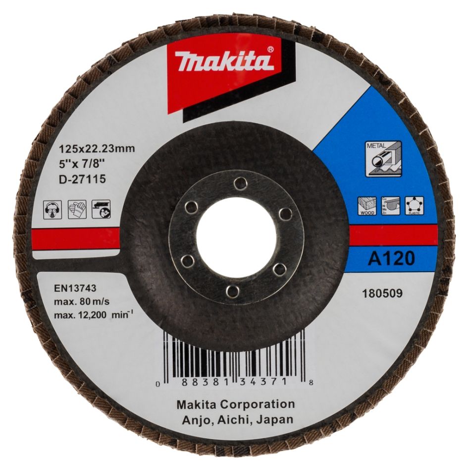 Makita Zubehör D-27115 Fächerscheibe 125x22 K120