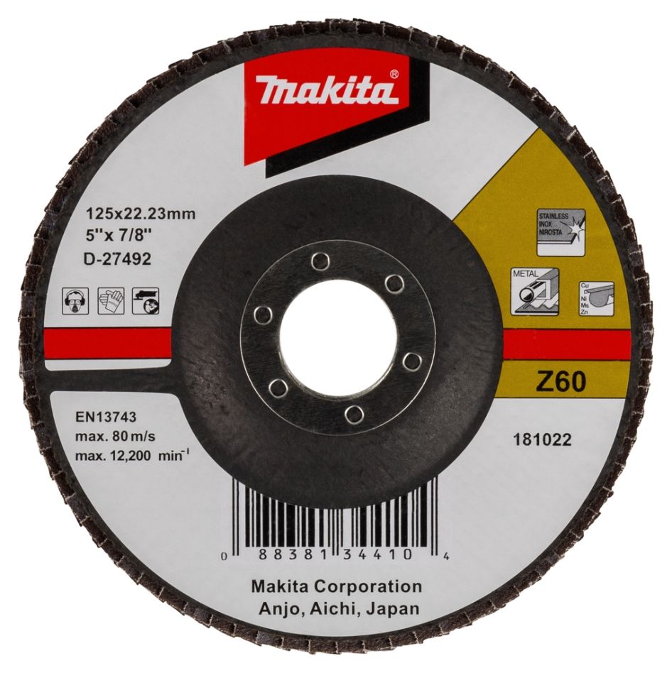 Makita Zubehör D-27492 Fächerscheibe 125x22 K60