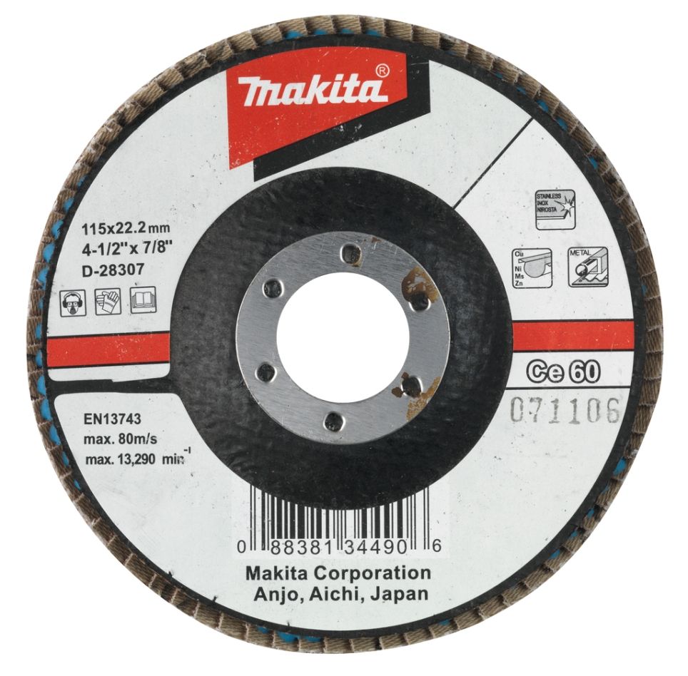 Makita Zubehör D-28307 Fächerscheibe 115x22 K60