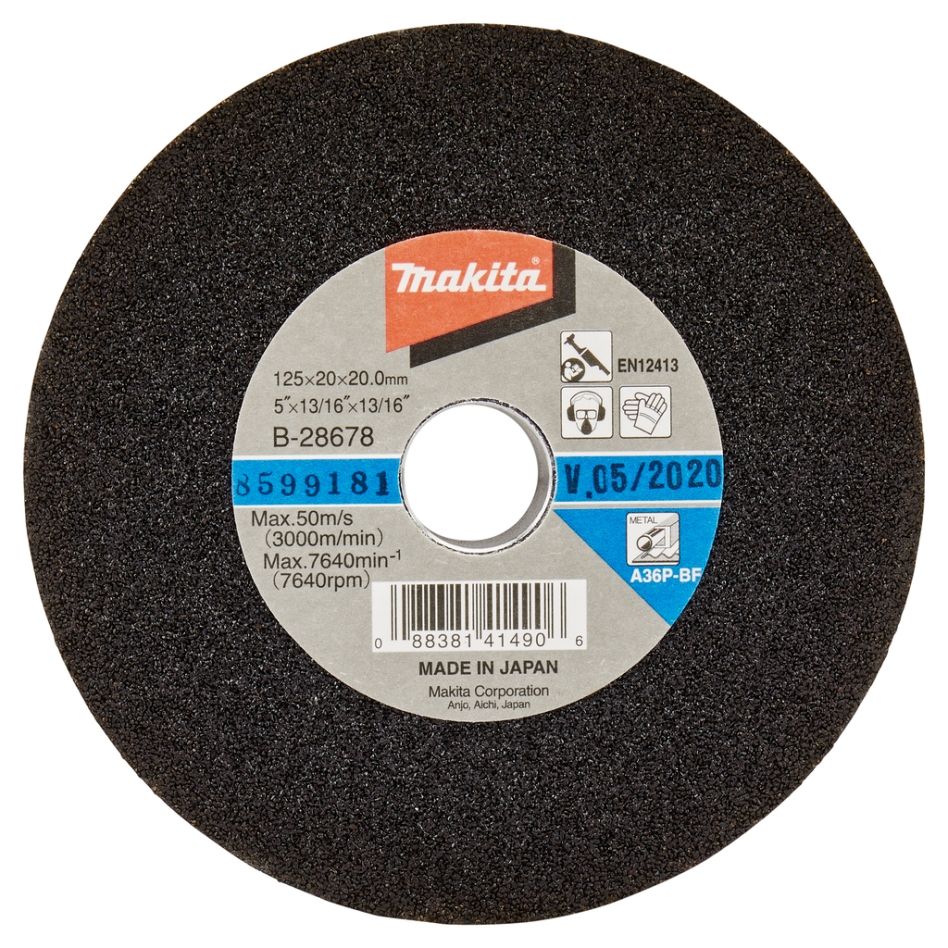 Makita Zubehör B-28678 Schleifstein K36 125x20x20