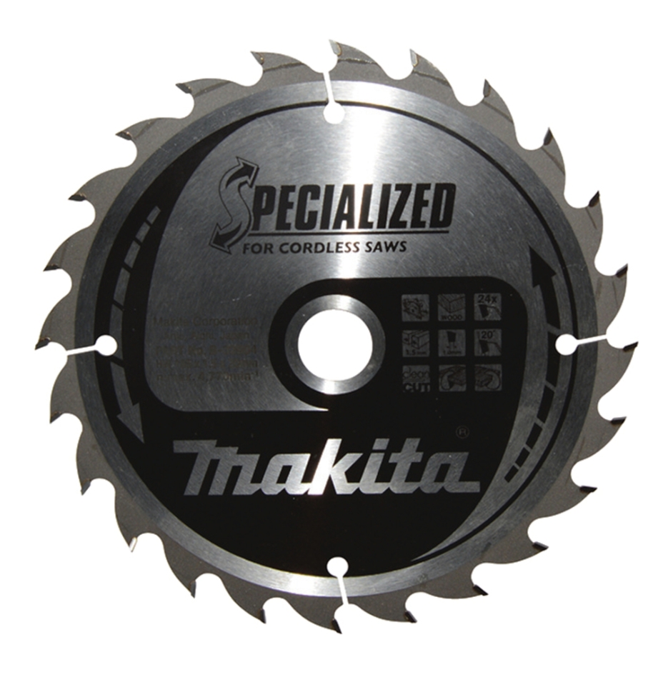 Makita Zubehör B-32904 Kreismesser Holz - Spezial 165x20x1.5 24T 20g
