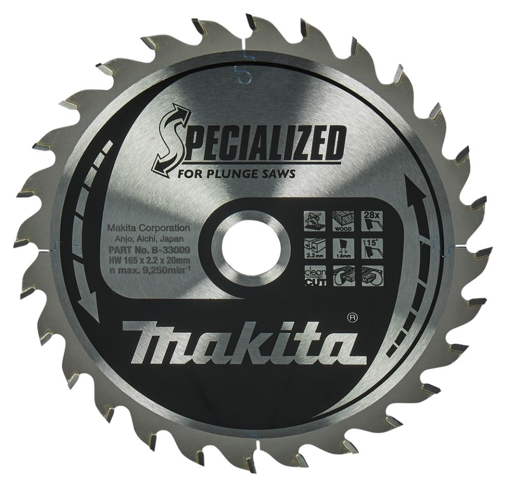 Makita Zubehör B-33009 HM-Kreissägeblatt Spezial 165 x 20 x 28T