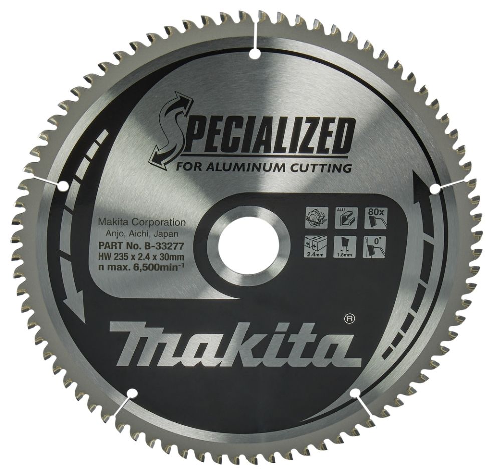 Makita Zubehör B-33277 HM-Sägeblatt Spec. Aluminium 235 x 30 x 80T